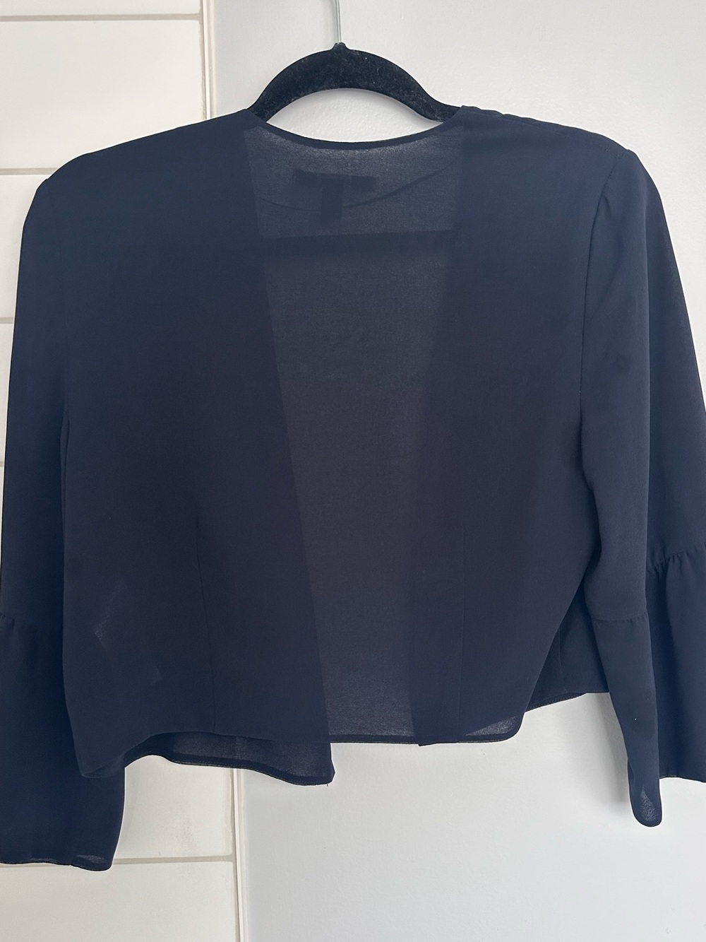 Esprit Dark Navy Open-Front Cropped Jacket - Picture 2 of 3